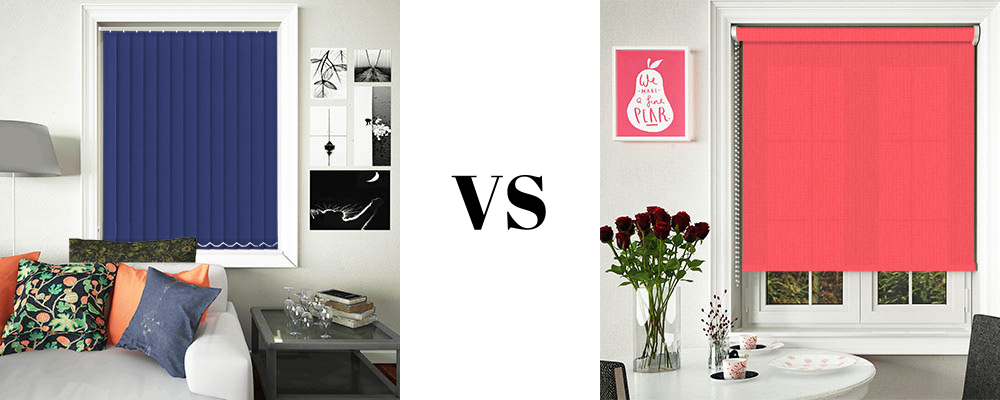 Roller Blinds vs. Vertical Blinds